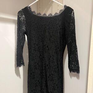 Diane Von Furstenberg Zarita Lace Dress - Black Size 0